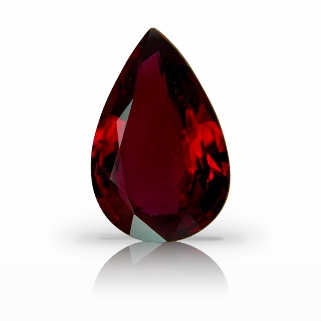 1.66ct Ruby, Pear Shape, Red, Mozambique gemstone, 9.9 x 6.6MM, item #7368