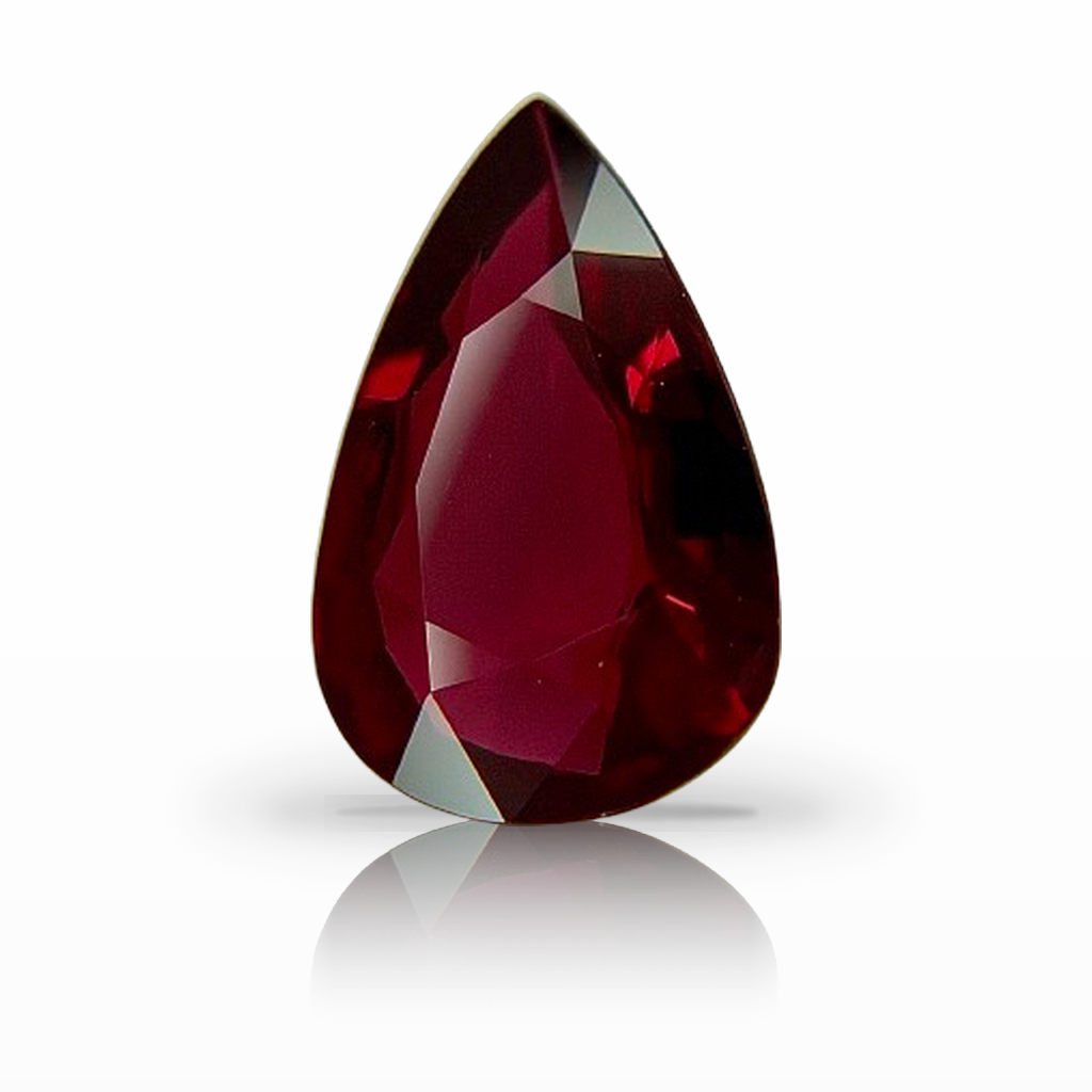 1.59ct Ruby, Pear Shape, Red, Mozambique gemstone, 10 x 6.8MM, item #7370