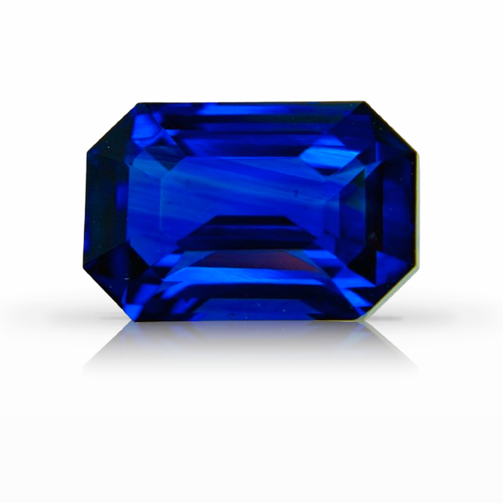 5.32ct Sapphire, Emerald Cut, Blue gemstone, 11.6 x 7.7MM, item #7374