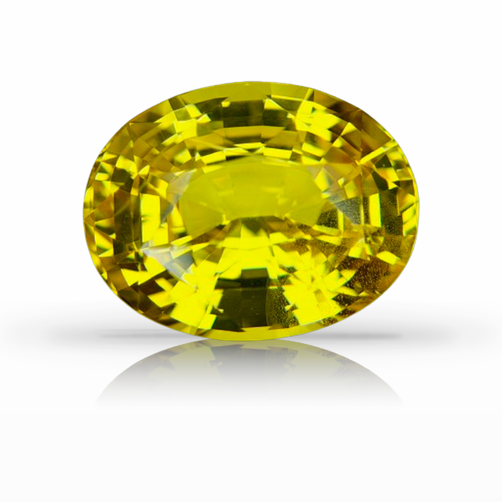 11.31ct Sapphire, Oval, Yellow, No Heat gemstone, 14.5 x 11.3MM, item #7384