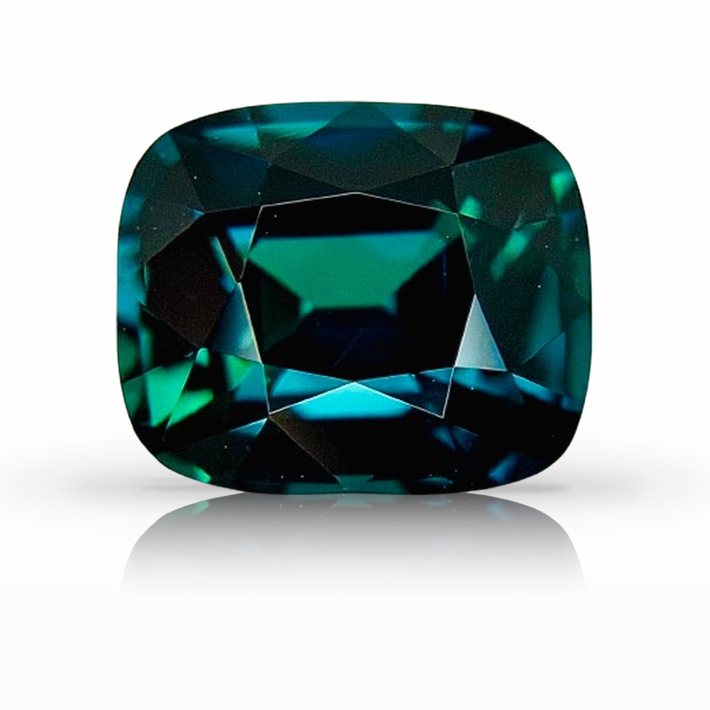 6.02ct Sapphire, Cushion, Green gemstone, 10.8 x 9.2MM, item #7385