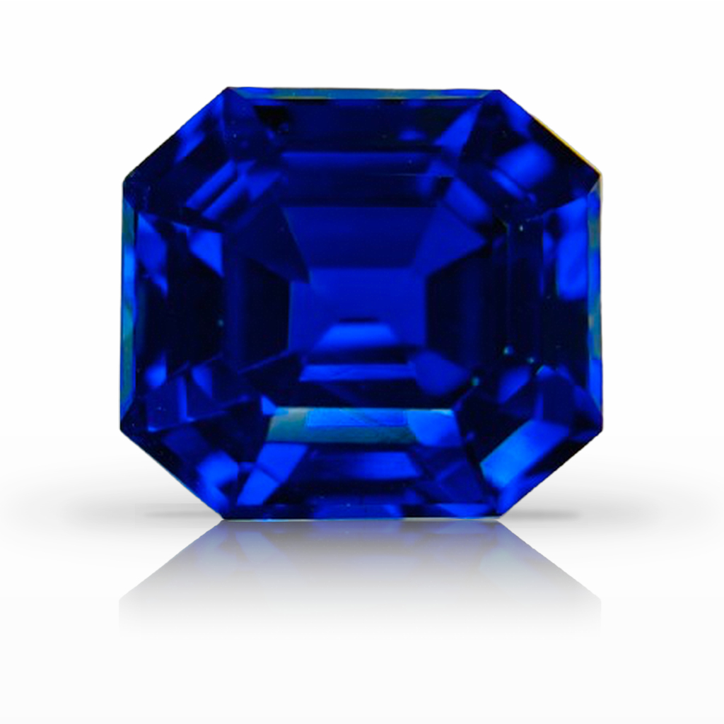 6.34ct Sapphire, Emerald Cut, Blue gemstone, 10.3 x 9.4MM, item #7395