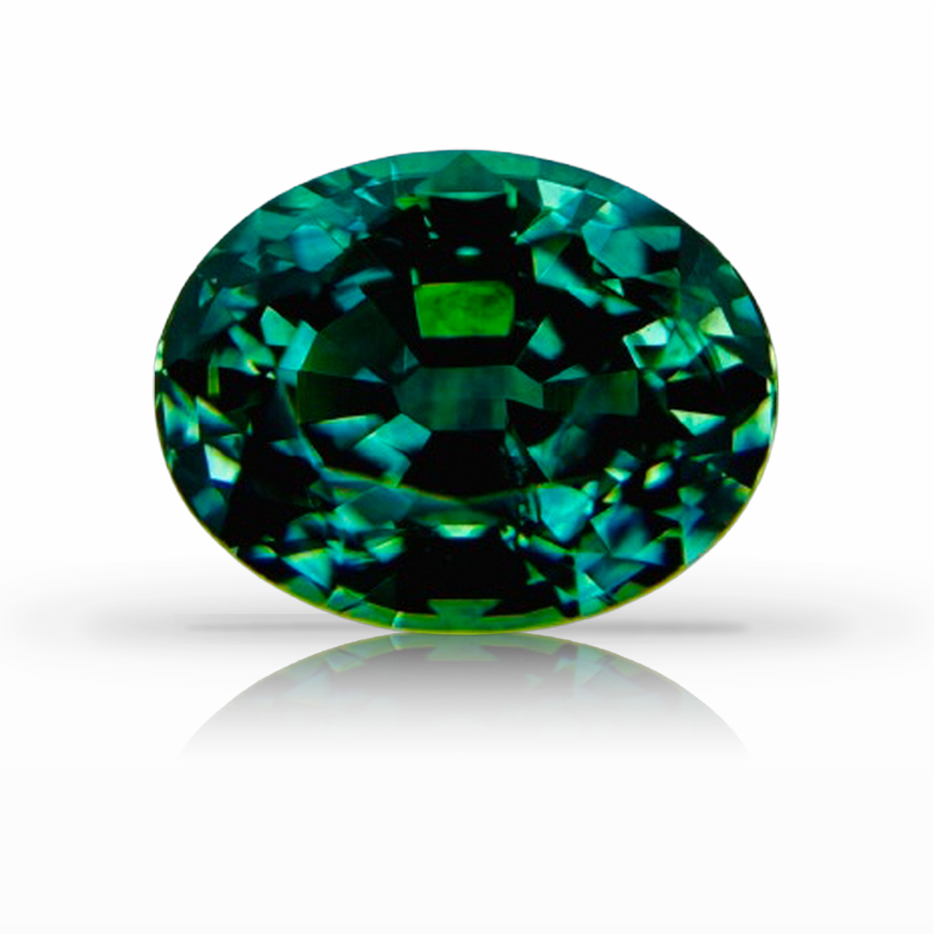 2.37ct Sapphire, Oval, Green, Montana gemstone, 8 x 6.3MM, item #7398