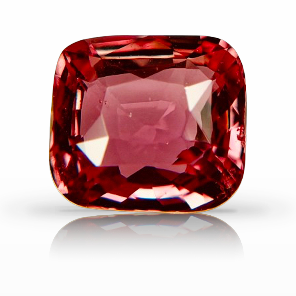 2.04ct Padparadscha, Cushion, Peach gemstone, 7.3 x 6.6MM, item #7420