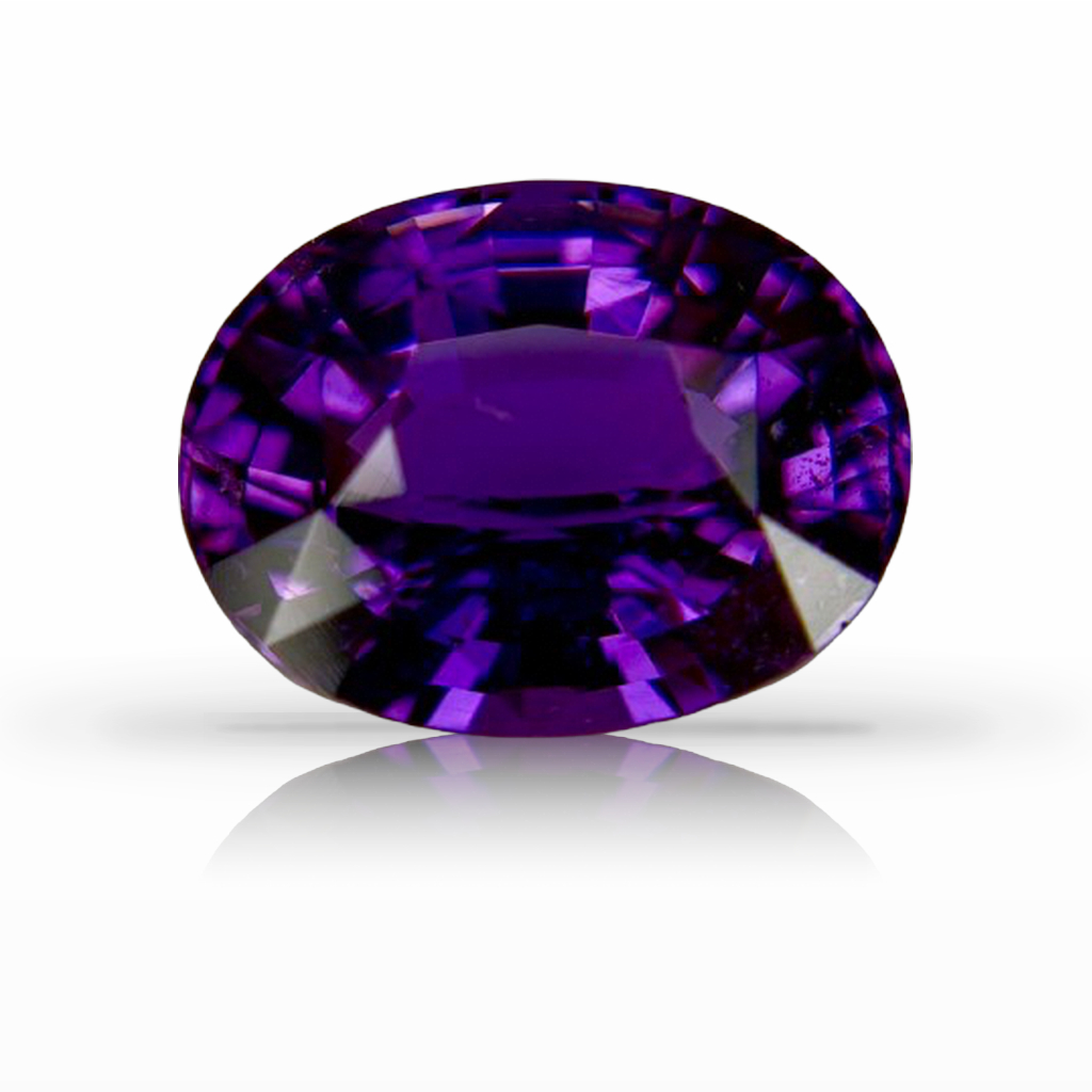 3.57ct Sapphire, Oval, Purple, No Heat gemstone, 10 x 8.1MM, item #7424