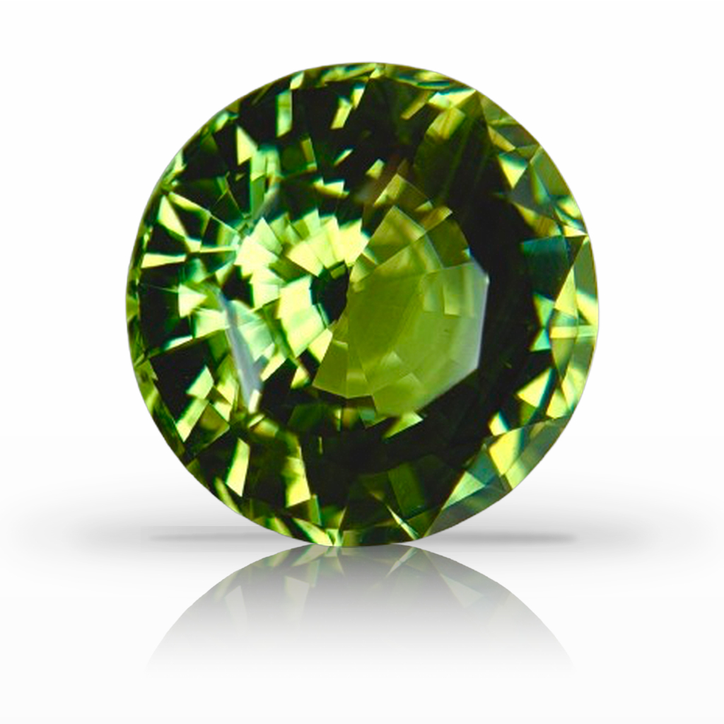 4.83ct Sapphire, Round, Green, No Heat, 9.8MM gemstone, 9.8MM, item #7428