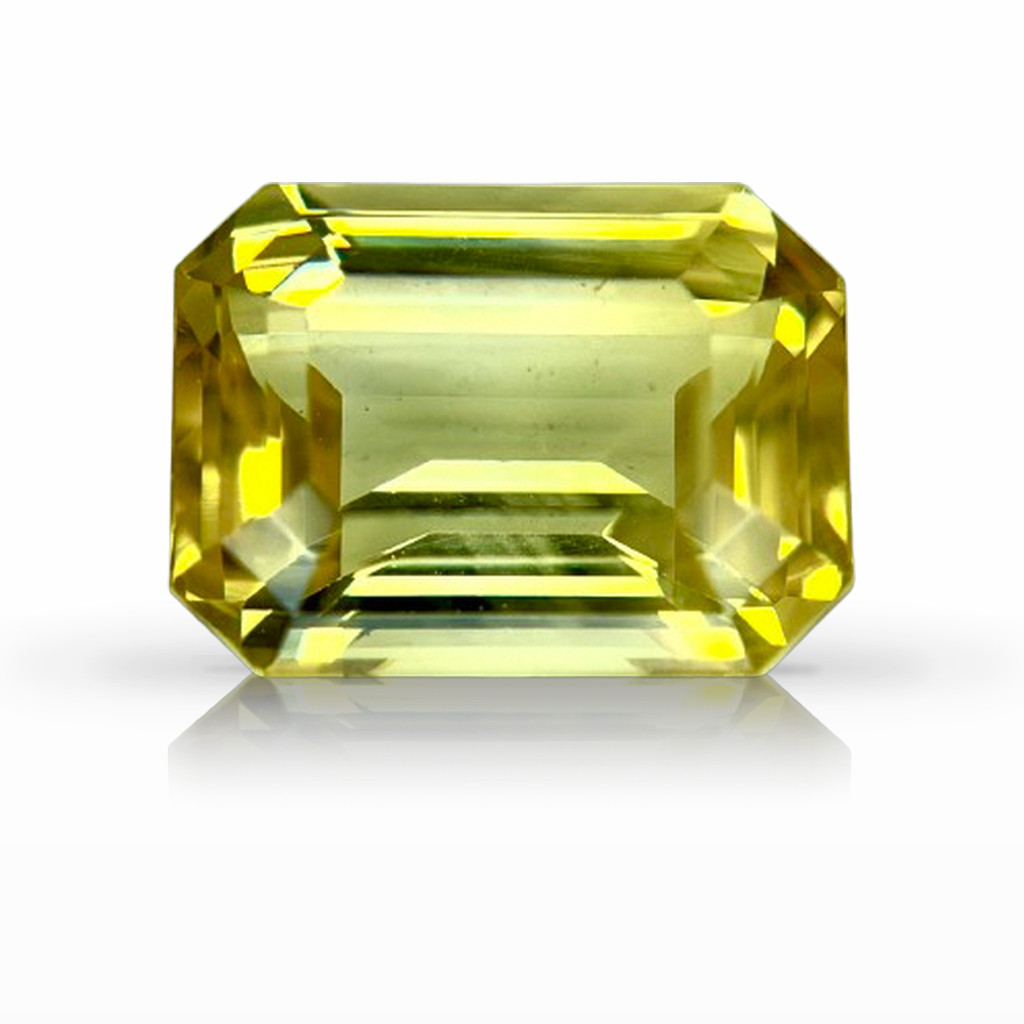 3.05ct Sapphire, Emerald Cut, Yellow gemstone, 9 x 6.9MM, item #7445