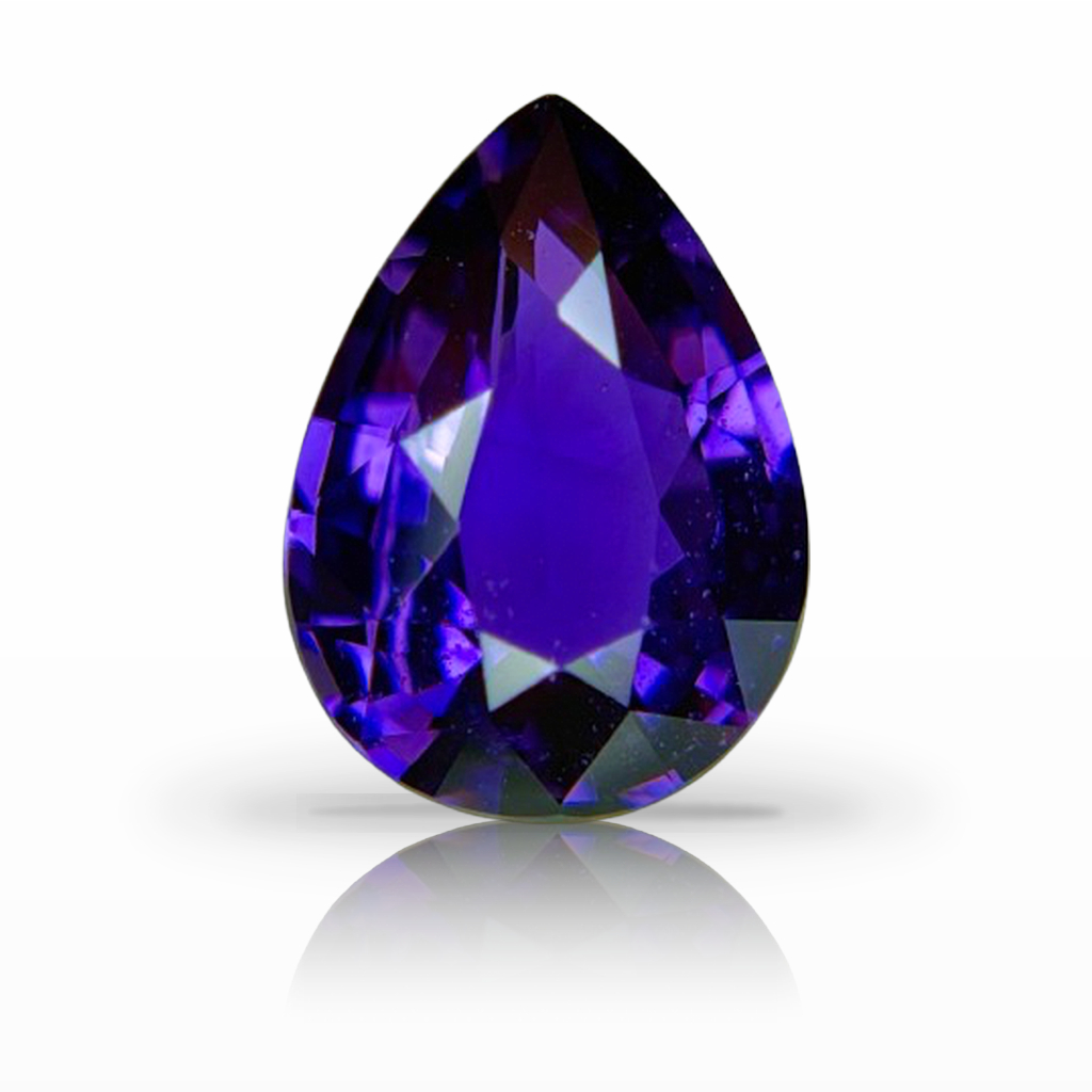2.01ct Sapphire, Pear Shape, Purple, No Heat gemstone, 9.7 x 6.9MM, item #7447