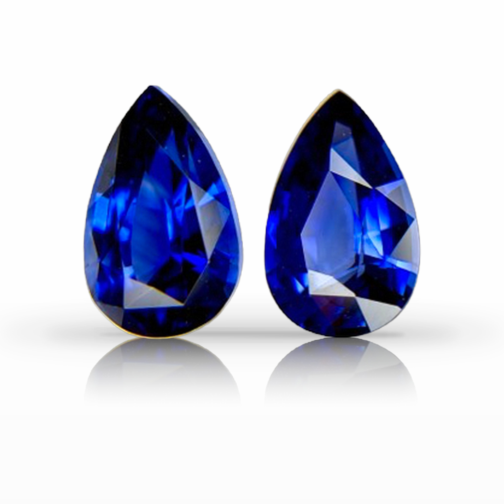 3.20ct Sapphire, Pear Shape, Blue, Pair gemstone, 8.9 x 5.9MM, item #7455