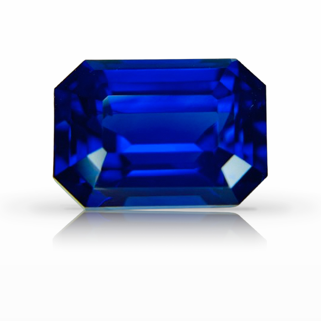 5.51ct Sapphire, Emerald Cut, Blue gemstone, 10.8 x 7.8MM, item #7458