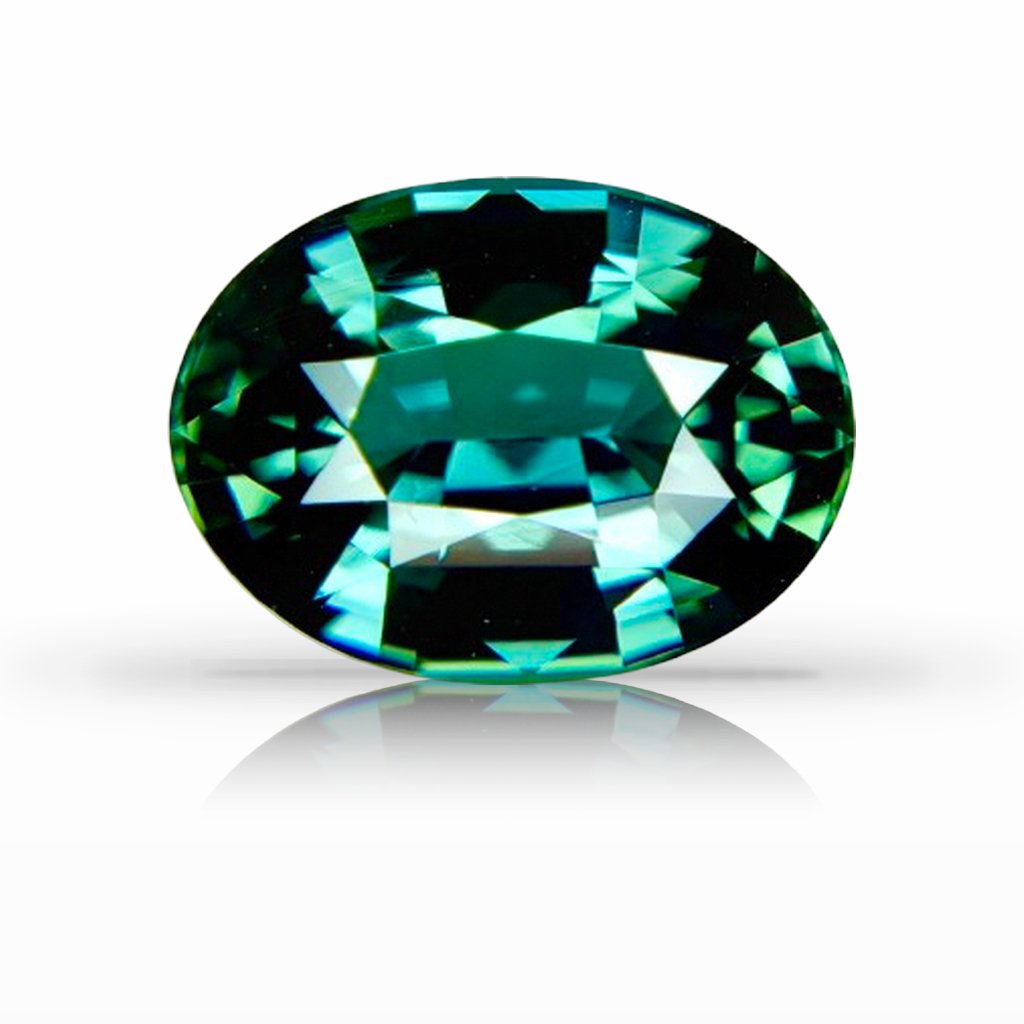 2.94ct Sapphire, Oval, Green gemstone, 9.6 x 7.2MM, item #7462