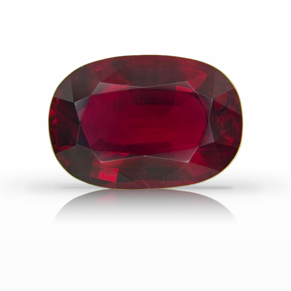8.38ct Ruby, Cushion, Red, Mozambique gemstone, 14.3 x 10.1MM, item #7470