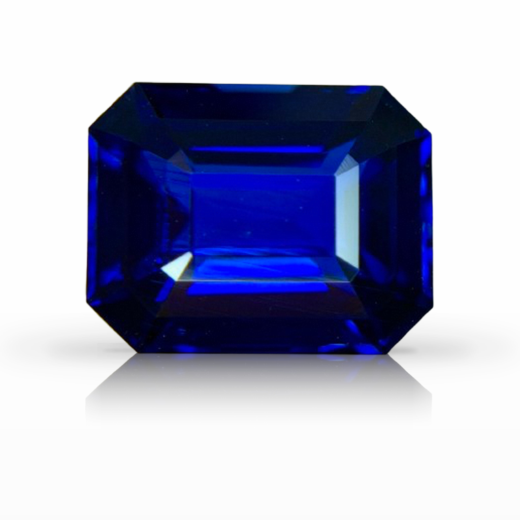 4.20ct Sapphire, Emerald Cut, Blue gemstone, 10 x 7.8MM, item #7484