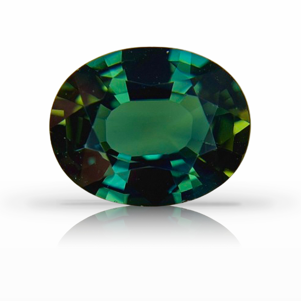 5.04ct Sapphire, Oval, Green gemstone, 12 x 9.6MM, item #7505