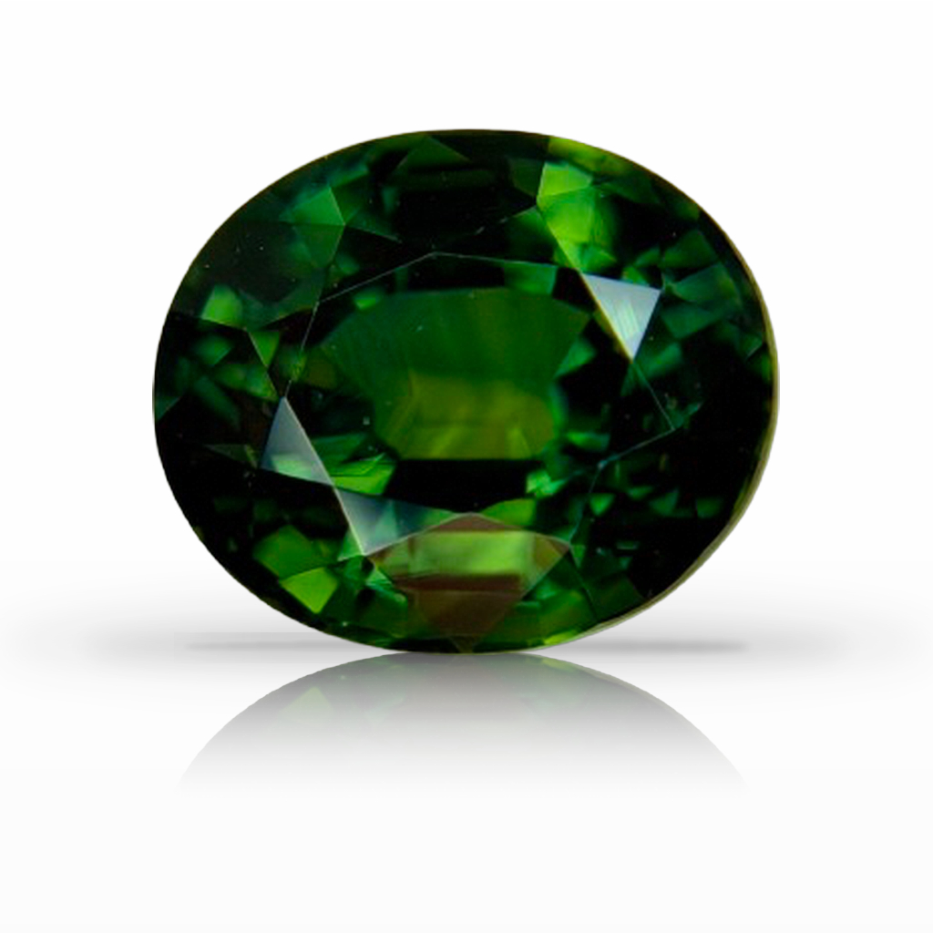 5.56ct Sapphire, Oval, Green gemstone, 10.7 x 9MM, item #7506