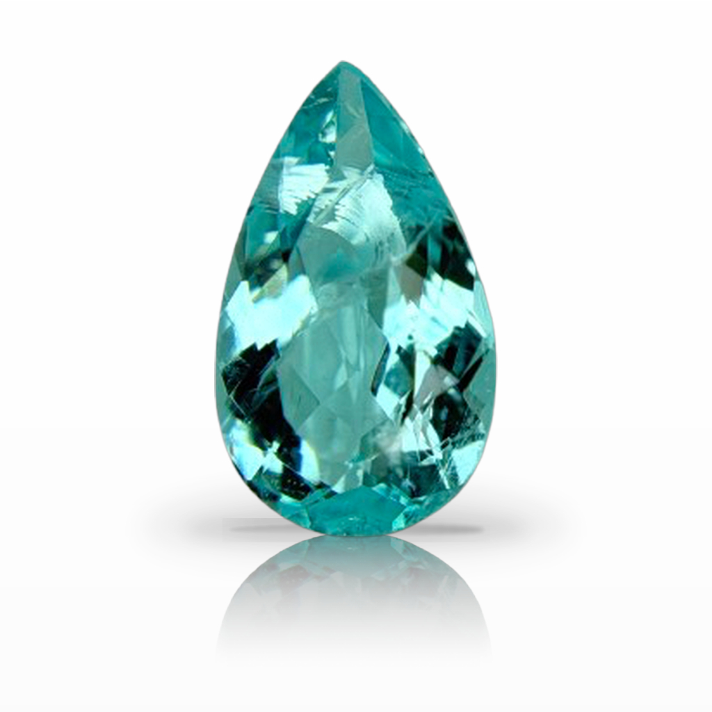 0.99ct Tourmaline-Paraíba, Pear Shape, Blue, Mozambique gemstone, 9.3 x 5.6MM, item #7514
