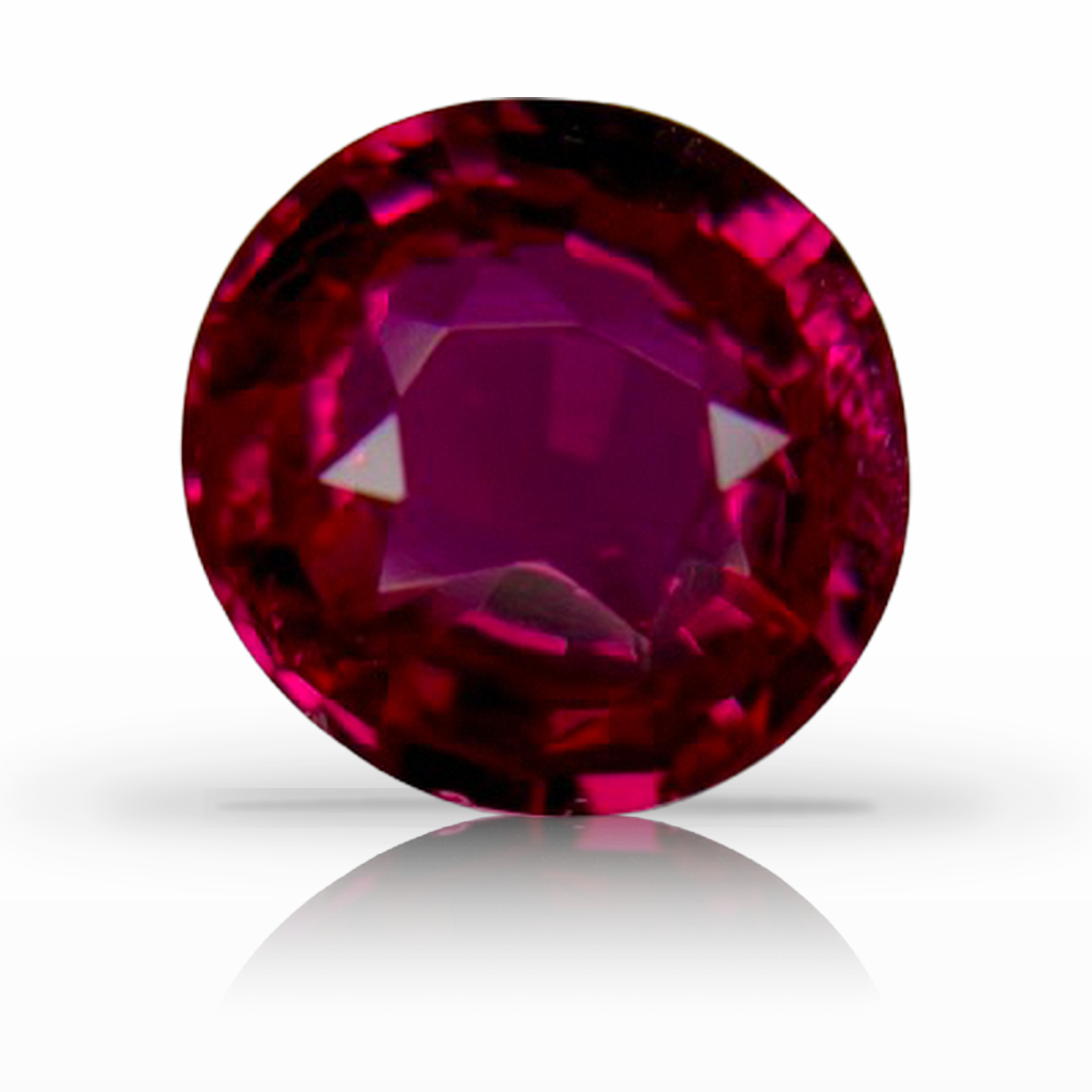1.02ct Ruby, Round, Red, Mozambique, No Heat, 6MM gemstone, 6MM, item #7525