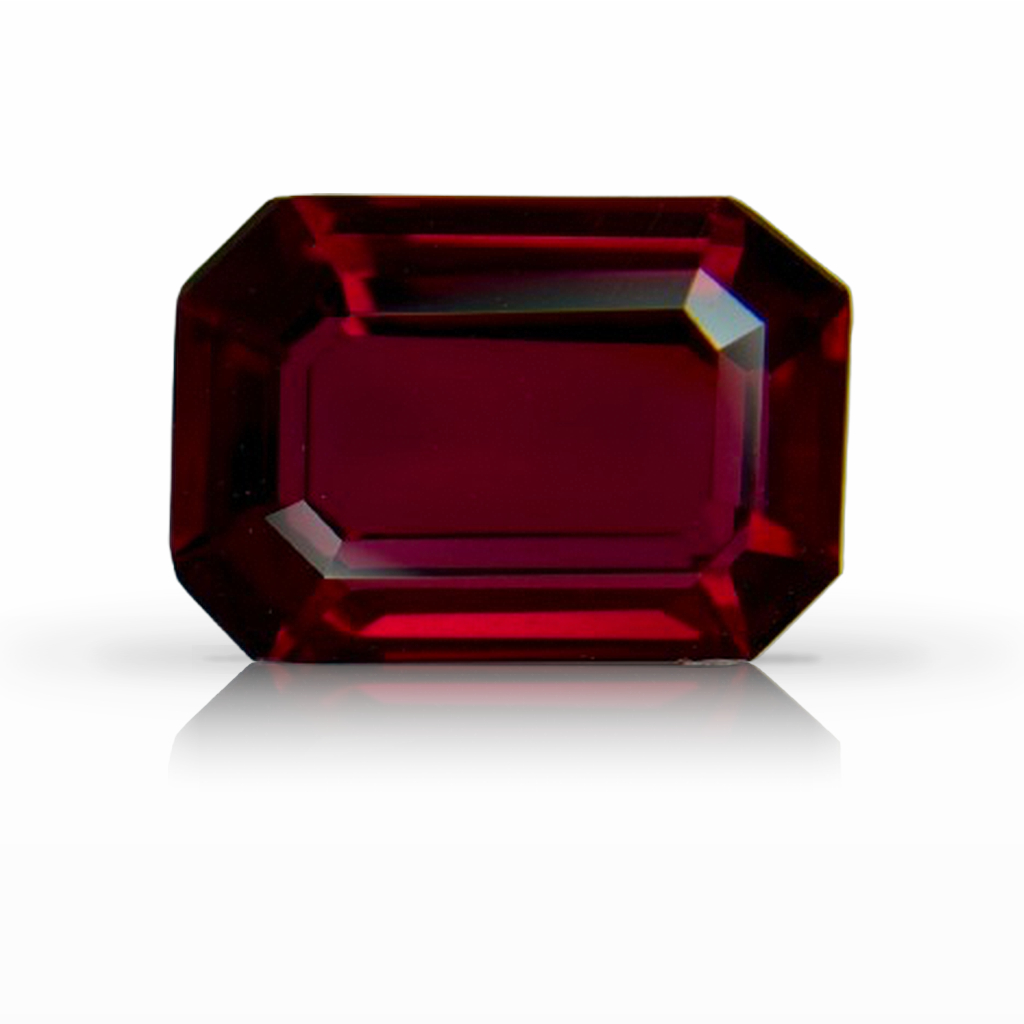 3.42ct Ruby, Emerald Cut, Red, Mozambique gemstone, 10.4 x 7.2MM, item #7542