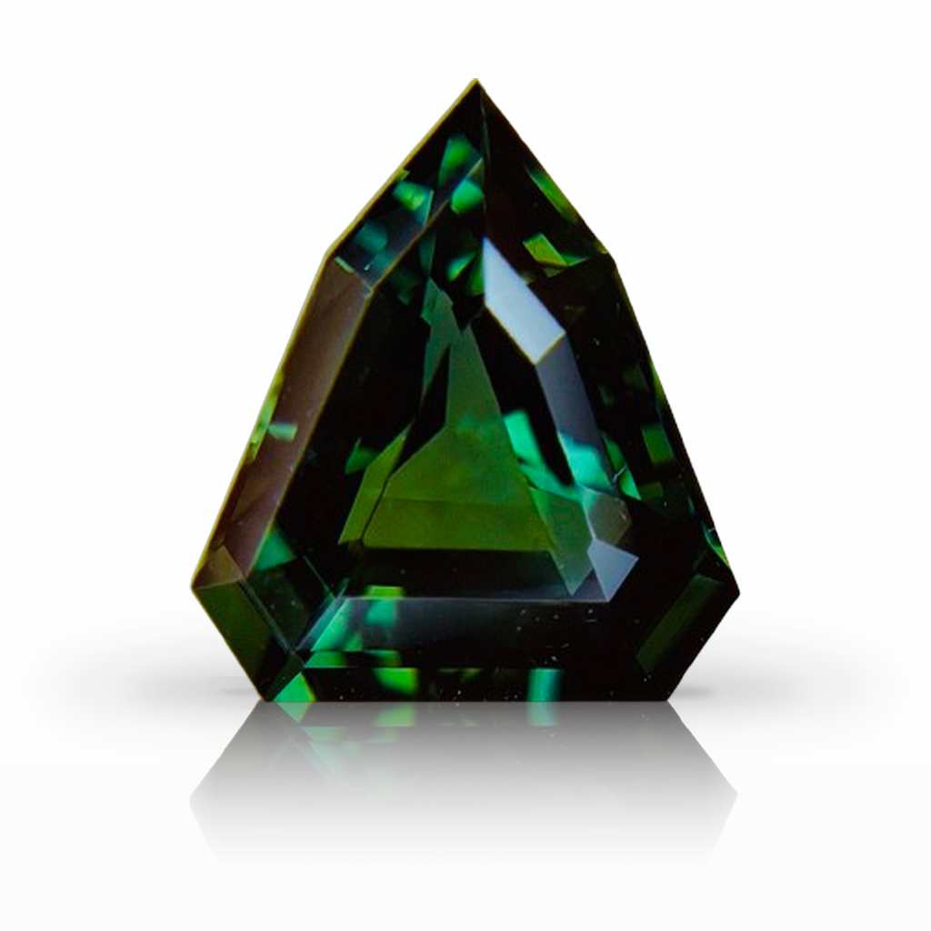 2.60ct Sapphire, Kite, Green gemstone, 9.5 x 8.5MM, item #7550