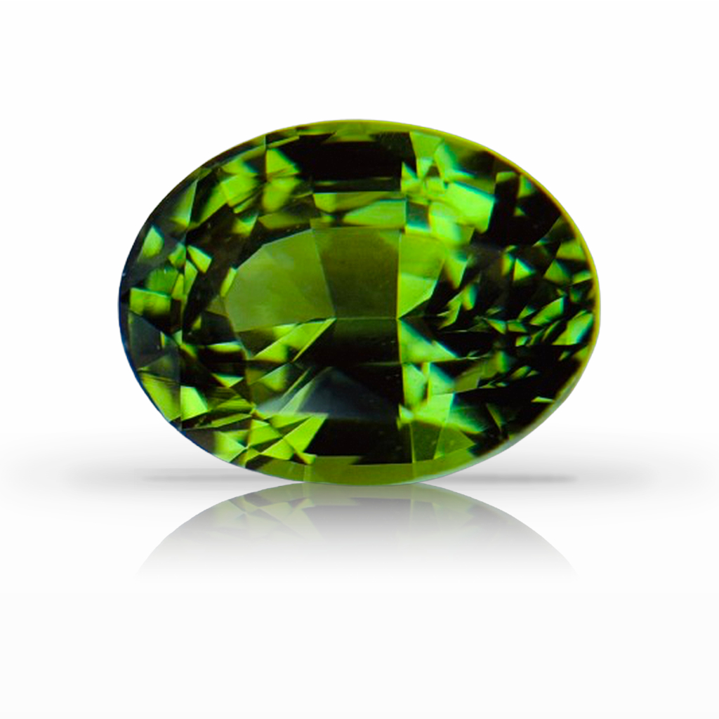 2.85ct Sapphire, Oval, Green gemstone, 9 x 6.9MM, item #7551