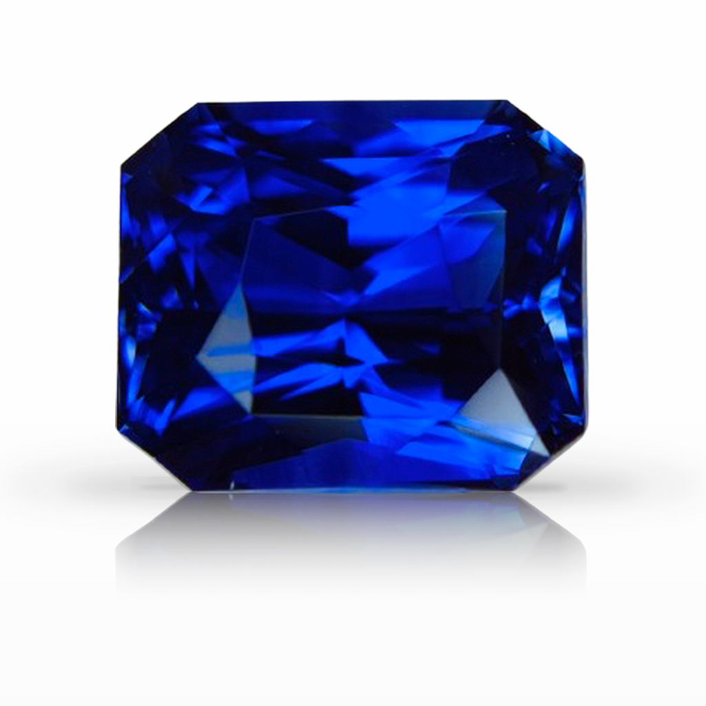 4.11ct Sapphire, Radiant Cut, Blue gemstone, 9.4 x 7.8MM, item #7555