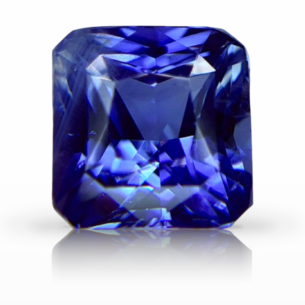 5.11ct Sapphire, Radiant Cut, Blue, No Heat gemstone, 8.8 x 8.5MM, item #7562