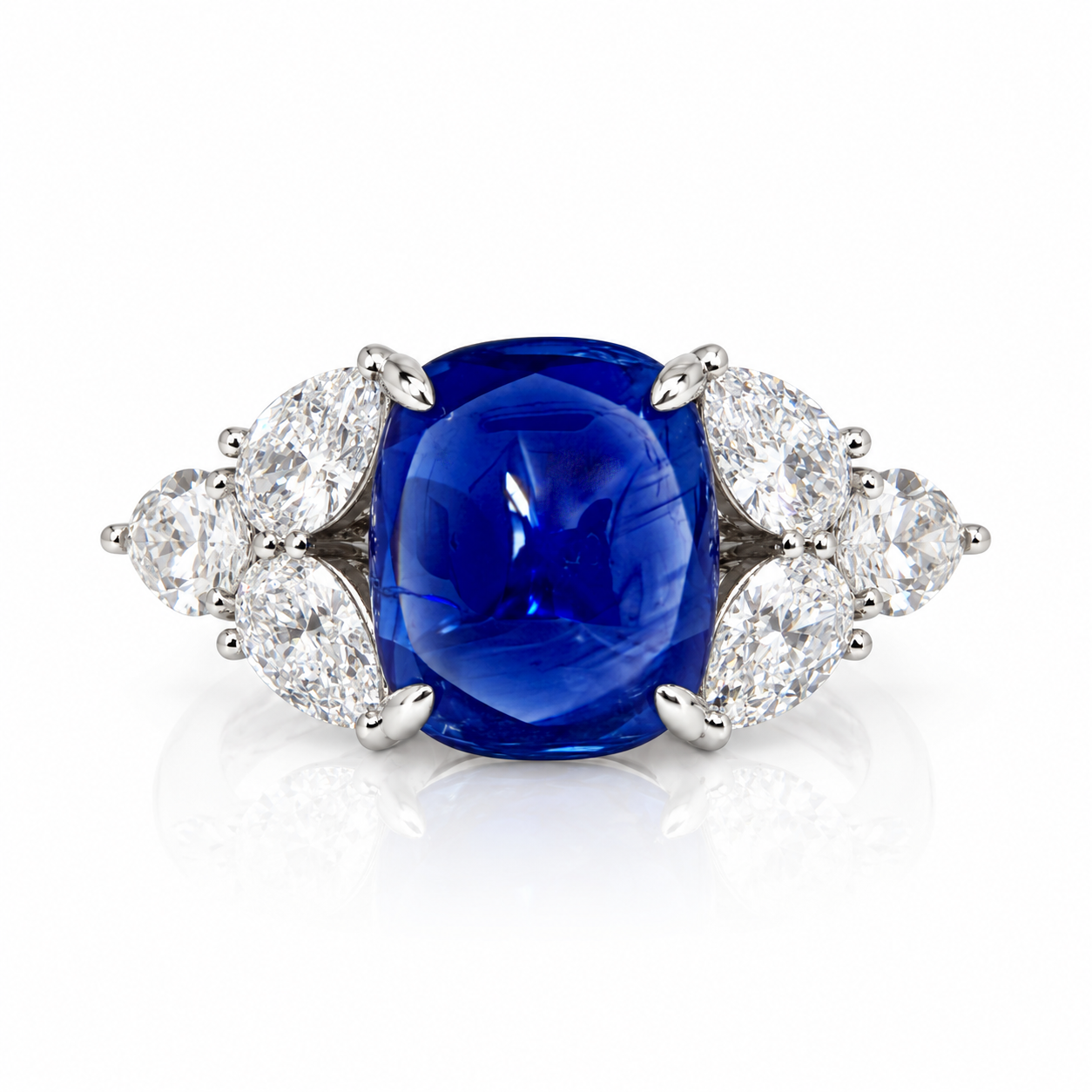 5.44ct Sapphire, Cabochon, Blue, Kashmir, No Heat gemstone, 11 x 8.6MM, item #7563