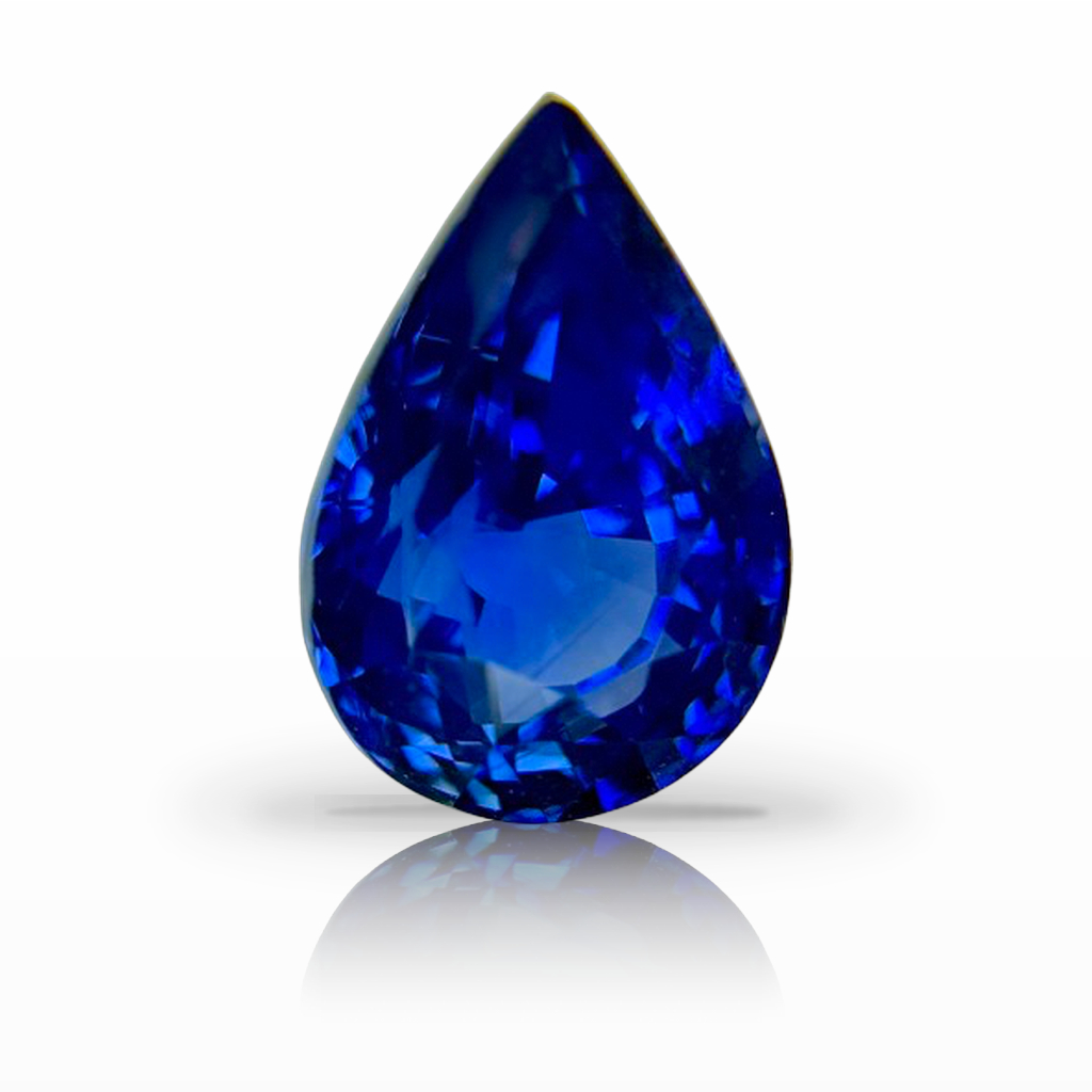 8.97ct Sapphire, Pear Shape, Blue, No Heat gemstone, 14.3 x 9.8MM, item #7618