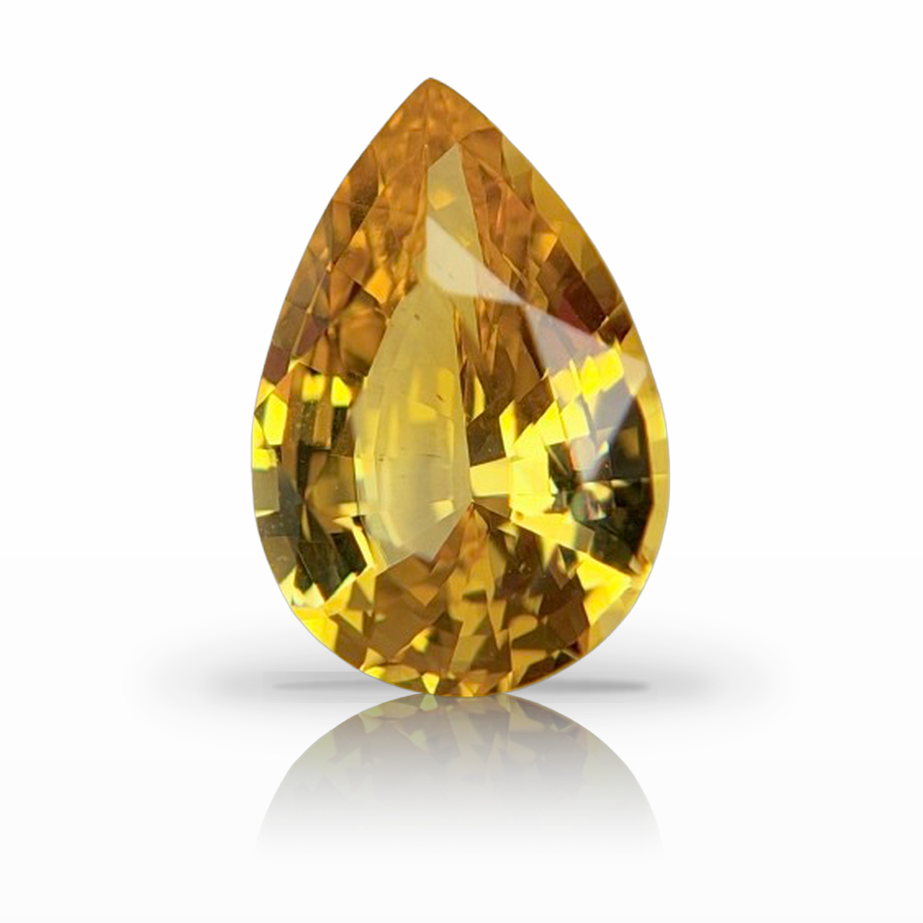 2.29ct Sapphire, Pear Shape, Yellow gemstone, 10.1 x 7MM, item #7627