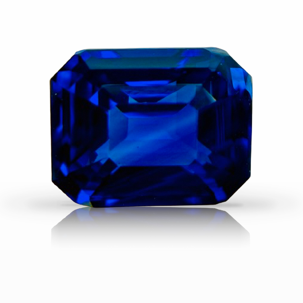 5.01ct Sapphire, Emerald Cut, Blue gemstone, 10.4 x 8.2MM, item #7628