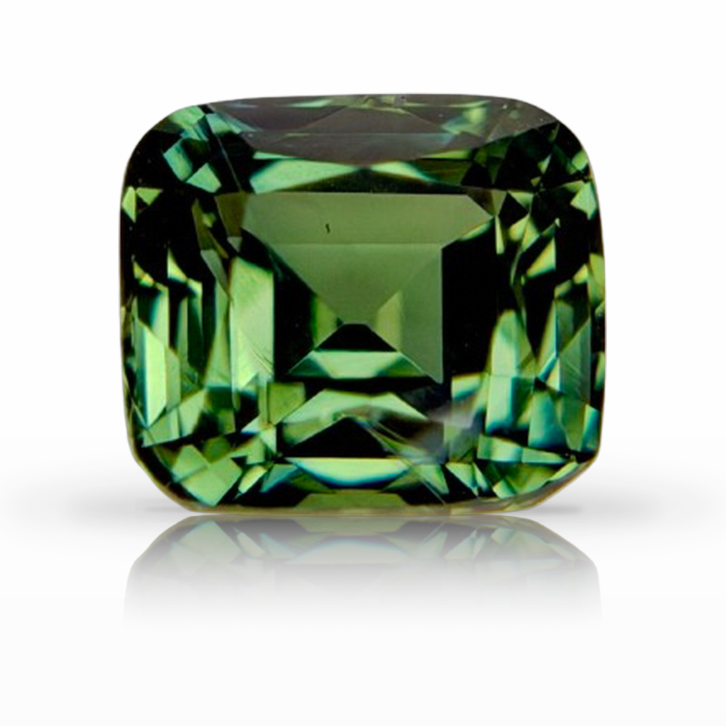2.26ct Sapphire, Cushion, Green gemstone, 7.4 x 6.6MM, item #7631